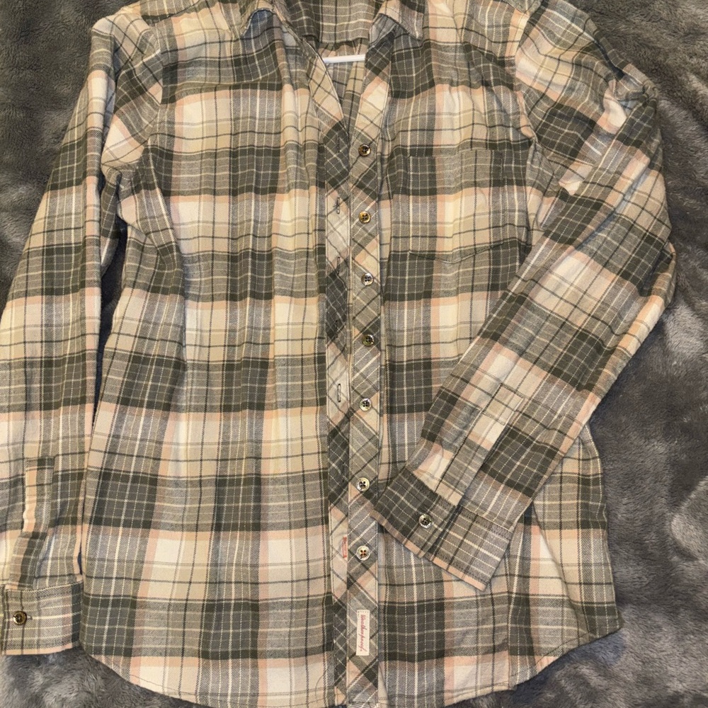 Women’s plaid flannel green/grey